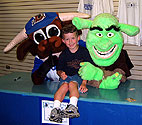 Wool E Bull & Shrek with fan