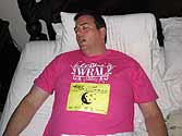 Jeff Ritchie sleeps for the cure