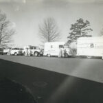 WRAL-TV production trucks