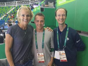 Dara Torres, Swedish commentator & Patrick Kinas