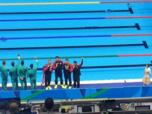 American 4x100 free relay team