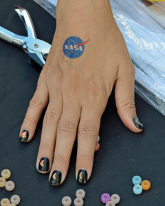 Solar eclipse nail art