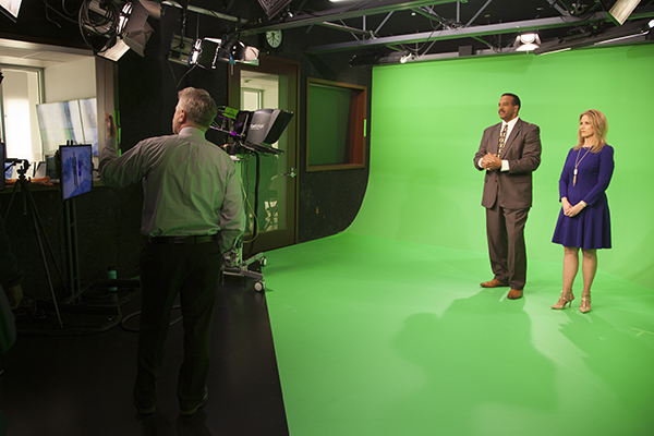 WRAL-TV virtual reality set