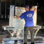 WRAL-TV's Tokyo 2020 Ice Sculpture