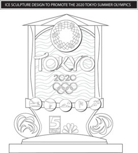 WRAL-TV's Tokyo 2020 Ice Sculpture