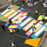 American Tobacco crosswalk art