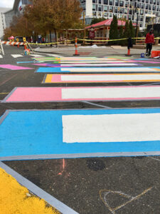 American Tobacco crosswalk art