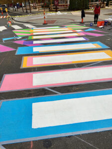 American Tobacco crosswalk art