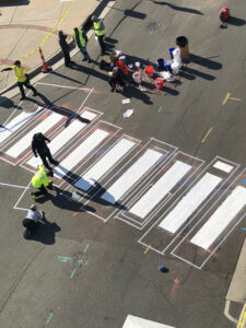 American Tobacco crosswalk art