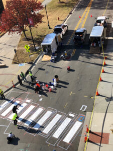 American Tobacco crosswalk art