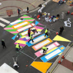 American Tobacco crosswalk art