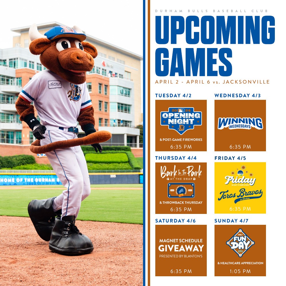 Durham Bulls 2024 Opening Homestand