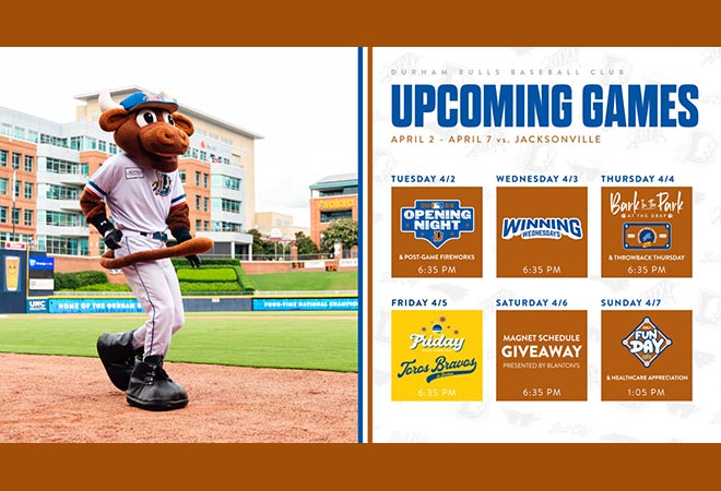 Durham Bulls 2024 Opening Homestand