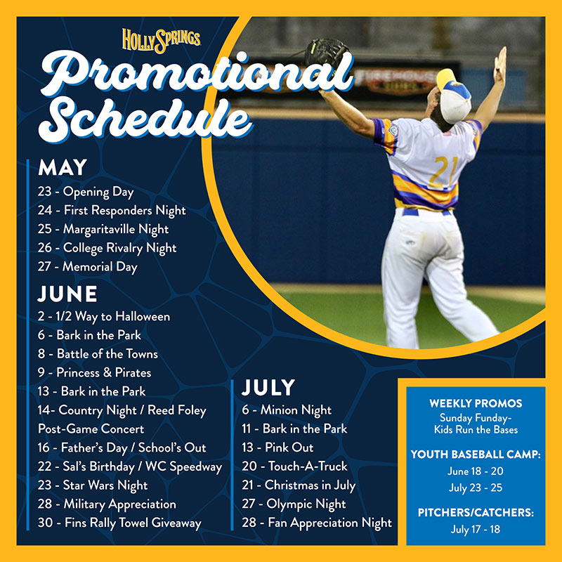 Salamanders 2024 Promotional Schedule