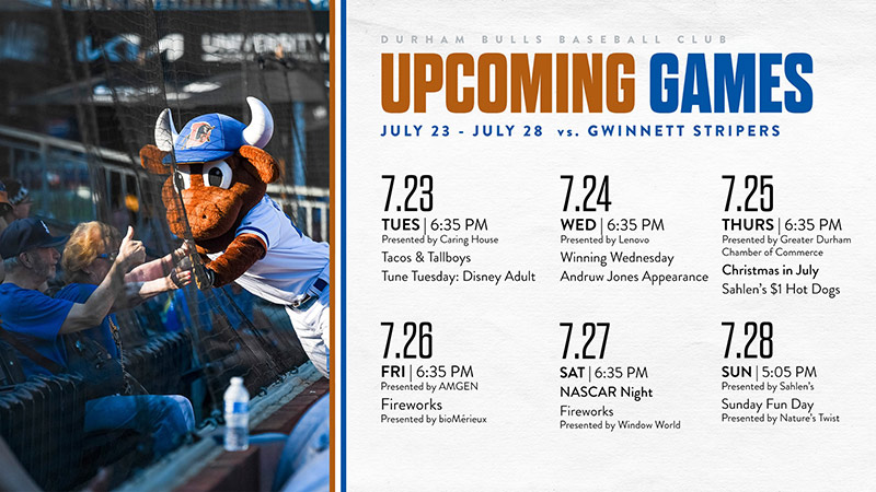 Durham Bulls Homestand July 2024